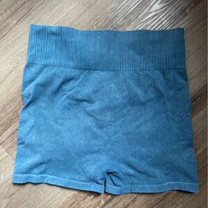 Seamless High-Waist Bike Shorts — Slate Blue